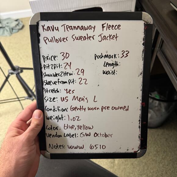 Kavu Teannaway Fleece Pullover Sweater Jacket US Men's L - Picture 7 of 7